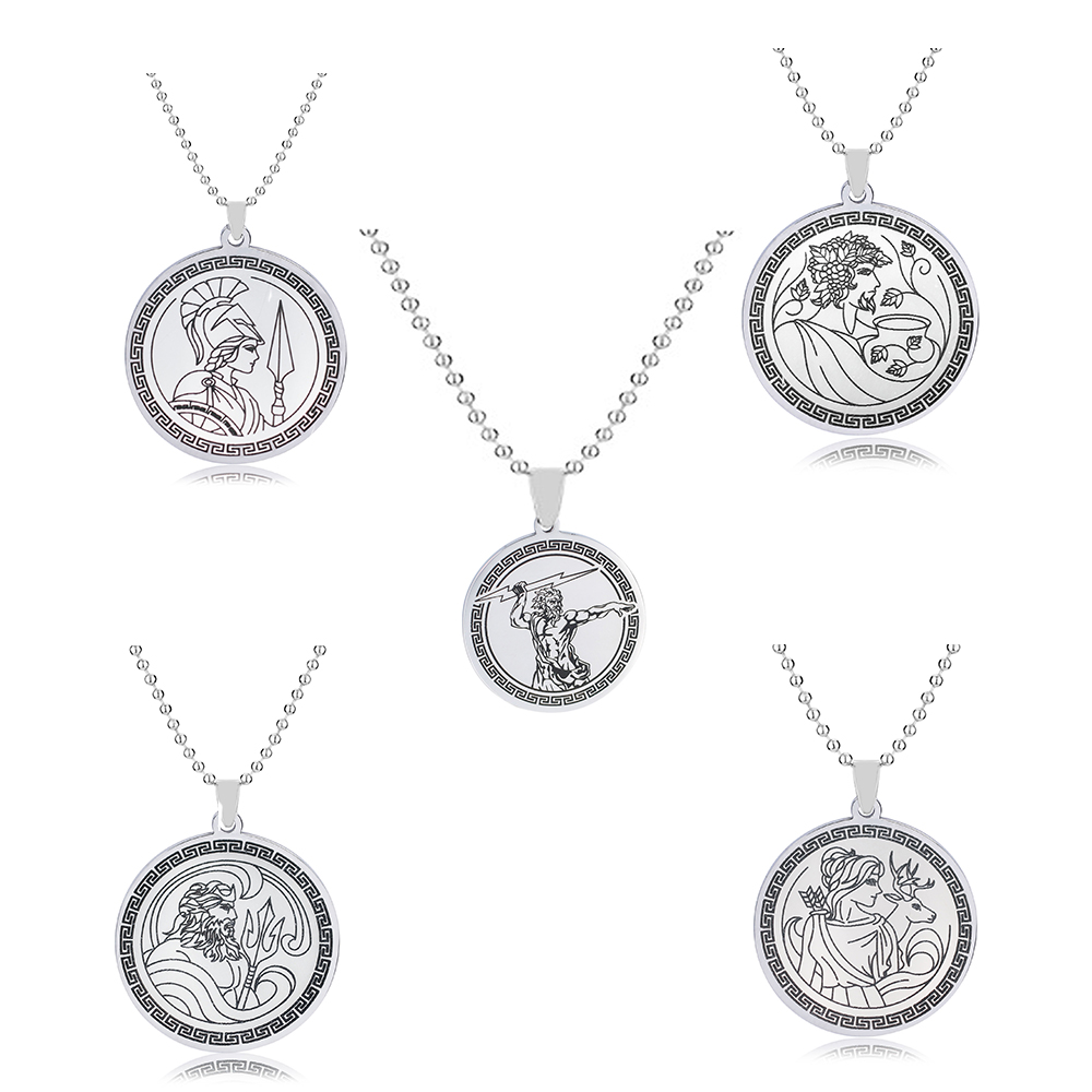 Zeus Men Accessories - Винтажное ожерелье Zeus Athena Poseidon Dionysus