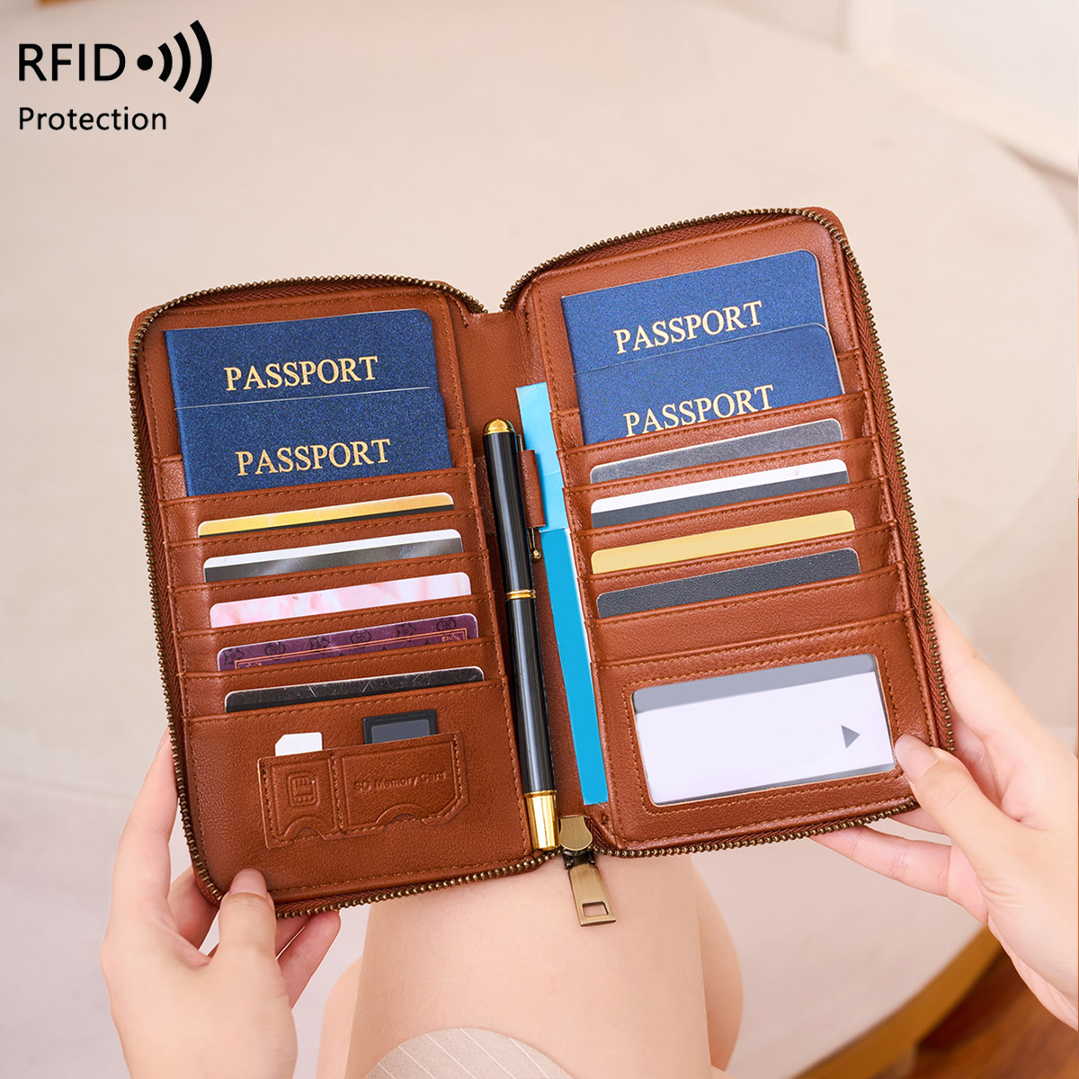 Passport Wallet Rfid - Модный кошелек для паспорта с дизайном