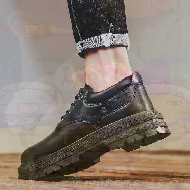 Men Accessories In Store - Темные модные кроссовки из натуральной кожи,