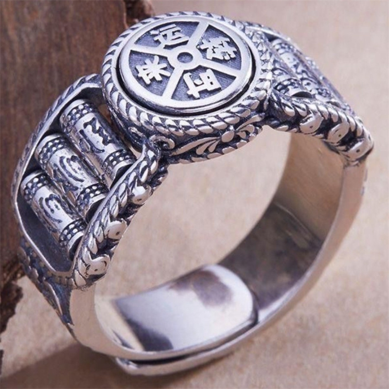 Men Accessories Ethnic - Кольцо с мантрой из шести символов