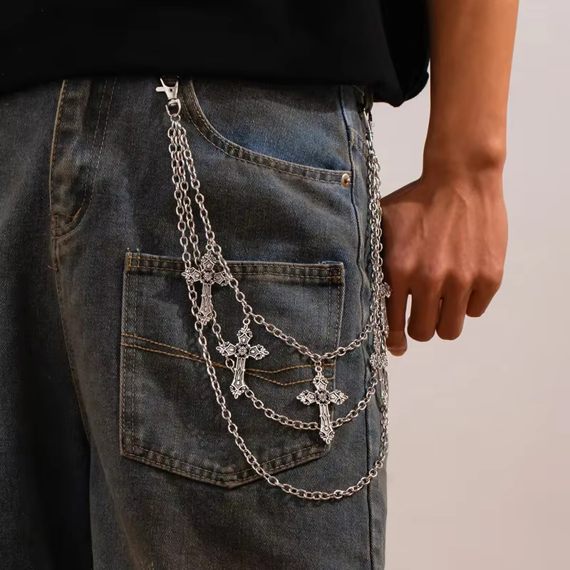 Модная панк-металлическая цепо – обзор и цена Men'S Accessories For Jeans