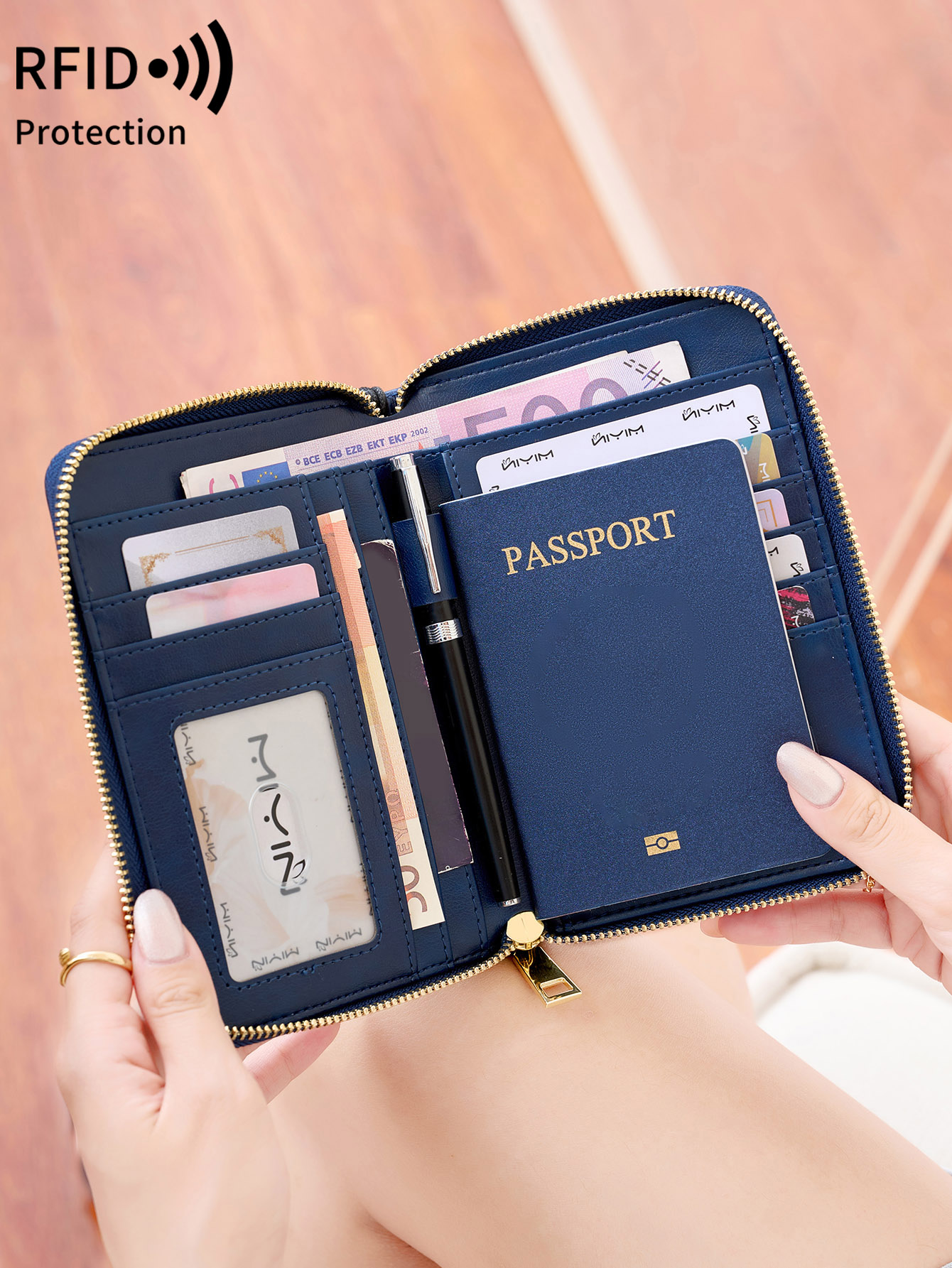 RFID-защищенный держатель для  – обзор и цена Passport Wallet Rfid